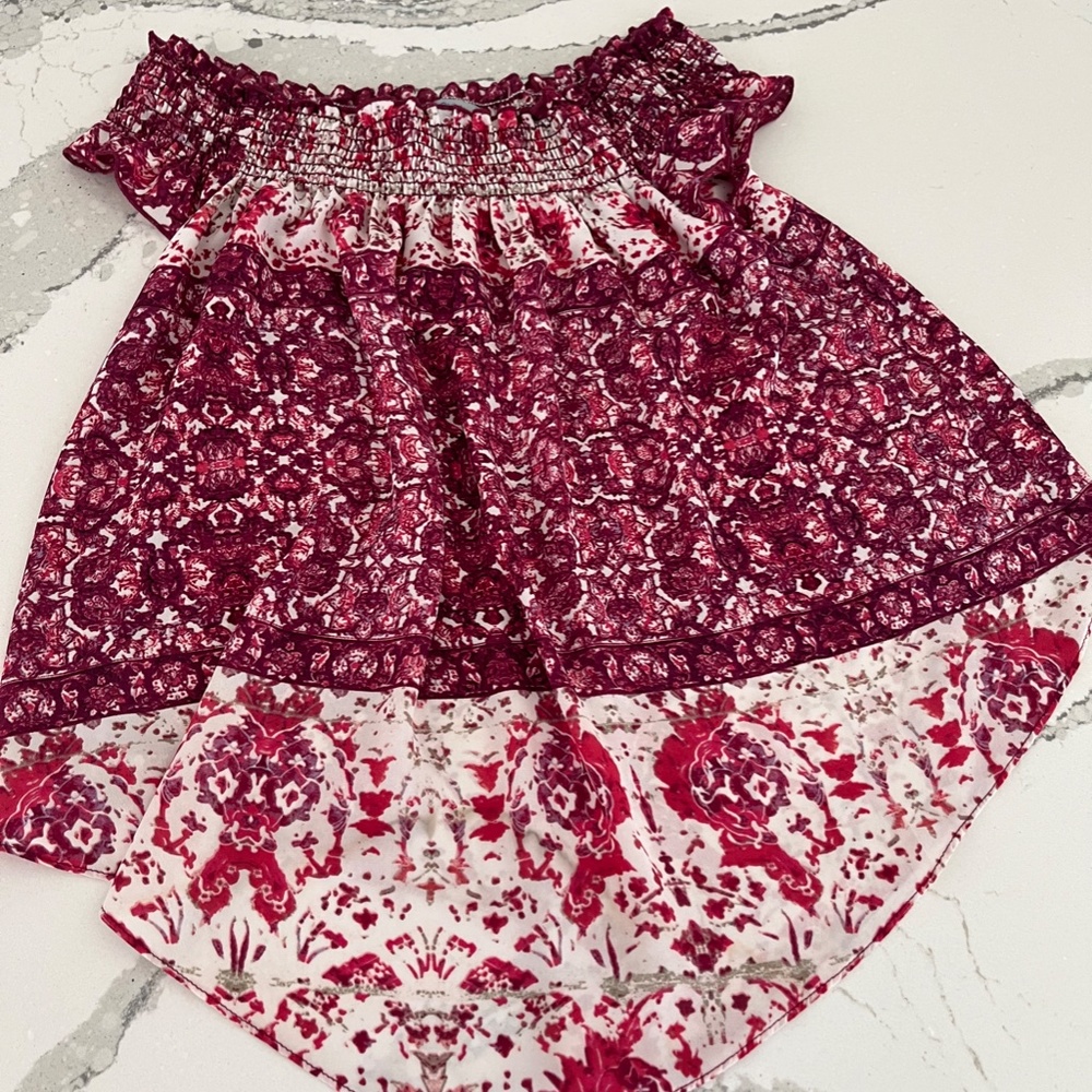 Abbeline Off the Shoulder Floral Blouse